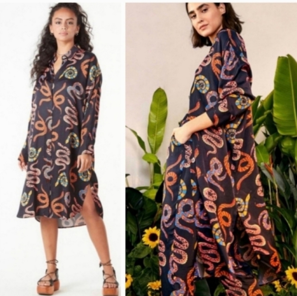 FARM Rio Snake Mididress - Picture 1 of 6